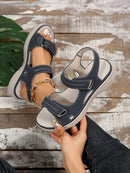 Women Orthopedic Arch Support Sandals Comfortable Walking Soft Open Toe Strap Flat Bottomed Sandals For Women Sports Wedge Beach