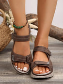 Women Orthopedic Arch Support Sandals Comfortable Walking Soft Open Toe Strap Flat Bottomed Sandals For Women Sports Wedge Beach