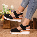 Women Closed Toe Wedge Sandals Women Summer Buckle Strap Gladiator Shoes Woman Fashion Espadrilles Platform Sandalias Mujer