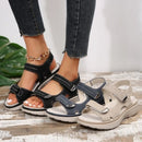 Women Orthopedic Arch Support Sandals Comfortable Walking Soft Open Toe Strap Flat Bottomed Sandals For Women Sports Wedge Beach