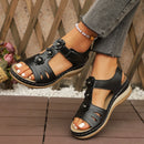Summer Sandals Women 2025 New Flower Wedge Platform Orthopedic Shoes Retro Casual Comfort Peeping Toes