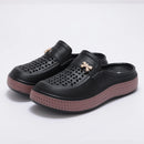 Smile Women Slippers New Flat Closed-toe Slippers EVA Round Head Clogs Beach Slippers Thick Soles Casual Slides Fitted Women Men