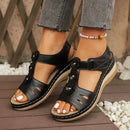 Summer Sandals Women 2025 New Flower Wedge Platform Orthopedic Shoes Retro Casual Comfort Peeping Toes