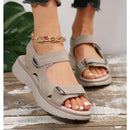 Women Orthopedic Arch Support Sandals Comfortable Walking Soft Open Toe Strap Flat Bottomed Sandals For Women Sports Wedge Beach