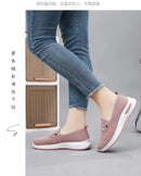 Women's Breathable Knitted Mesh Slip-On Sneaker Woman Lace Up Orthopedic Low Top Soft Loafer Shoes Big Size 43 Platform Trainers
