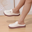 Smile Women Slippers New Flat Closed-toe Slippers EVA Round Head Clogs Beach Slippers Thick Soles Casual Slides Fitted Women Men