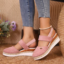 Women Closed Toe Wedge Sandals Women Summer Buckle Strap Gladiator Shoes Woman Fashion Espadrilles Platform Sandalias Mujer