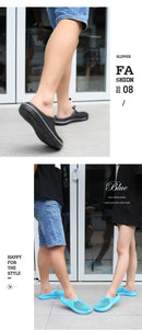 Couple Style Men's and Women's Slippers, Clogs, Mules, Solid Color Slip-Ons, Breathable Summer