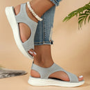 Women's Shoes 2025 Summer Comfortable Casual Sports Sandals Women's Beach Wedge Sandals Women's Mesh Knitted Roman Sandals