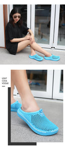 Couple Style Men's and Women's Slippers, Clogs, Mules, Solid Color Slip-Ons, Breathable Summer