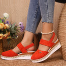 Women Closed Toe Wedge Sandals Women Summer Buckle Strap Gladiator Shoes Woman Fashion Espadrilles Platform Sandalias Mujer