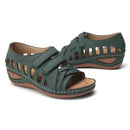 Summer Retro Women's Sandals Orthopedic Flat Comfort Open Toe Sandals Large Size Hollow Out Casual Womens Shoes