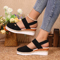 Women Closed Toe Wedge Sandals Women Summer Buckle Strap Gladiator Shoes Woman Fashion Espadrilles Platform Sandalias Mujer