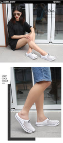 Couple Style Men's and Women's Slippers, Clogs, Mules, Solid Color Slip-Ons, Breathable Summer