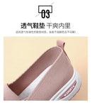 Women's Breathable Knitted Mesh Slip-On Sneaker Woman Lace Up Orthopedic Low Top Soft Loafer Shoes Big Size 43 Platform Trainers