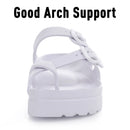 Pallene Women's Platform Clogs Sandals Thick Sole Flip-flops Female Outdoor Beach Sandals With Arch Support EVA Soft Home Shoes