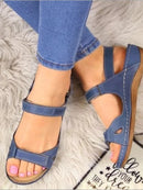 Sandals Women Summer Open Toe Comfy Super Soft Premium Orthopedic Low Heels Walking Sandals  Toe Corrector Cusion  43