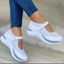 Zapatos De Suela White De Punto De Cabeza Redonda Para Mujer, Zapatillas Informales De Rejilla, Talla Grande 36-43 Women Shoes