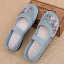 Women's Breathable Knitted Mesh Slip-On Sneaker Woman Lace Up Orthopedic Low Top Soft Loafer Shoes Big Size 43 Platform Trainers