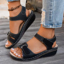 Women Sandals Summer 2025 New Soft Sexy Wedge Buckle Orthopedic Shoes Female New Open Toe Fashion Sandals Sandalias De Mujer