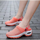 Women Walking Shoes Air Cushion Slip-On Orthopedic Diabetic Ladies Platform Mules Mesh Lightweight Slipper Wedge Female Sneaker