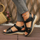 Summer Sandals Women 2025 New Flower Wedge Platform Orthopedic Shoes Retro Casual Comfort Peeping Toes