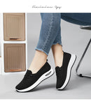 Women's Breathable Knitted Mesh Slip-On Sneaker Woman Lace Up Orthopedic Low Top Soft Loafer Shoes Big Size 43 Platform Trainers