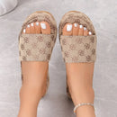 Women Platform Slippers Women Shoes Designer Flat Sandals Outdoor Floral Sandals Ladies Beach Shoes Sandalias For women