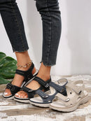 Women Orthopedic Arch Support Sandals Comfortable Walking Soft Open Toe Strap Flat Bottomed Sandals For Women Sports Wedge Beach