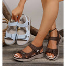 Women Orthopedic Arch Support Sandals Comfortable Walking Soft Open Toe Strap Flat Bottomed Sandals For Women Sports Wedge Beach