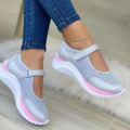 Zapatos De Suela White De Punto De Cabeza Redonda Para Mujer, Zapatillas Informales De Rejilla, Talla Grande 36-43 Women Shoes