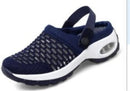 Women Walking Shoes Air Cushion Slip-On Orthopedic Diabetic Ladies Platform Mules Mesh Lightweight Slipper Wedge Female Sneaker