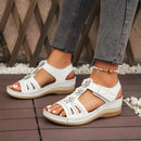 Summer Sandals Women 2025 New Flower Wedge Platform Orthopedic Shoes Retro Casual Comfort Peeping Toes
